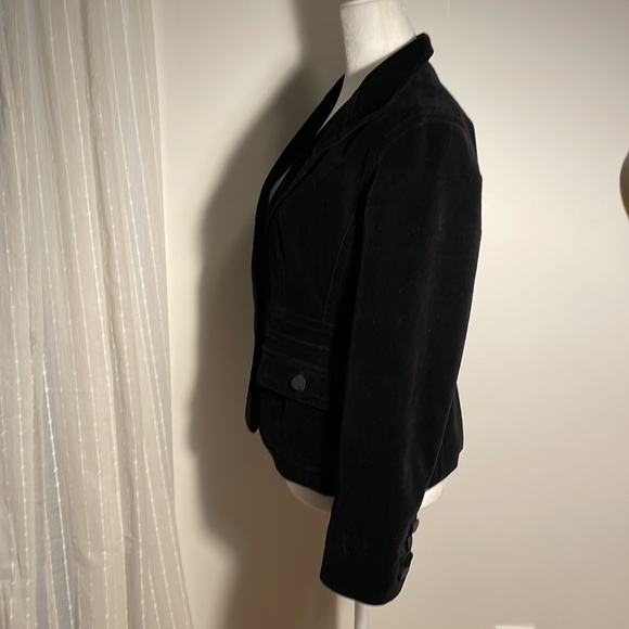 Talbot’s (Established 1947) Black Velvet Blazer Suit Jacket Size 6P - Picture 3 of 7